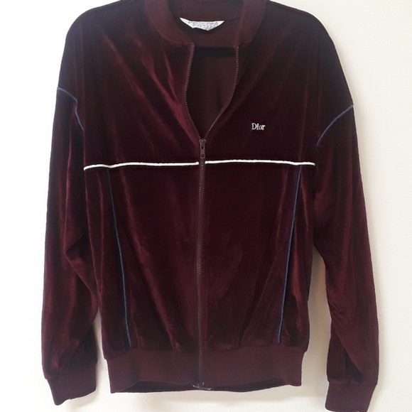 Dior Jackets & Blazers - Christian Dior velvet like vintage track jacket